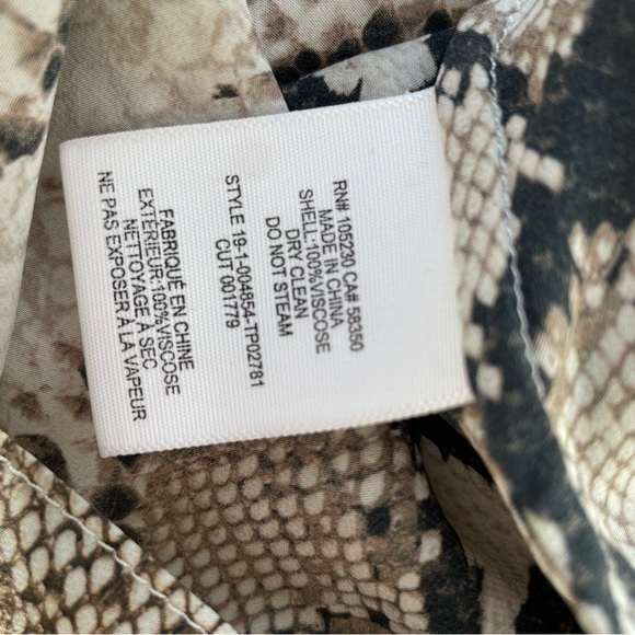 NWOT Joie Branka Python Snake Print Sleeveless XS Top - Picture 6 of 6